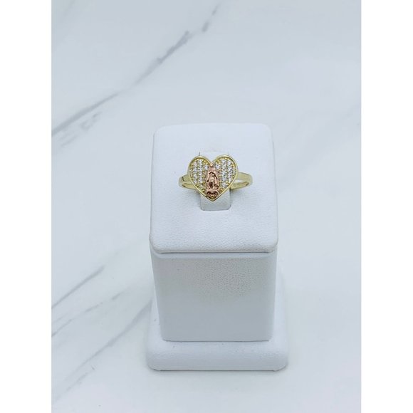 ❤️ 14k gold ring Virgin Mary women’s heart